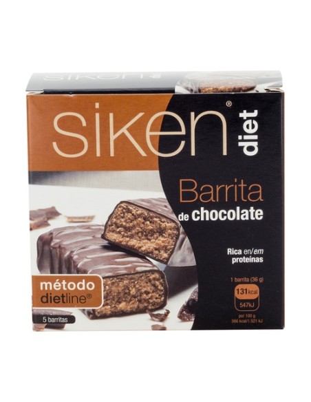 Barrita de Chocolate 5 barritas de 36g Siken