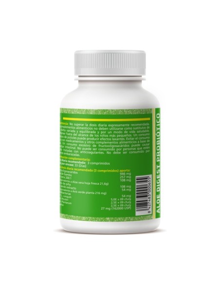 Aloe digest probiótico 100 comprimidos de 1g Sotya