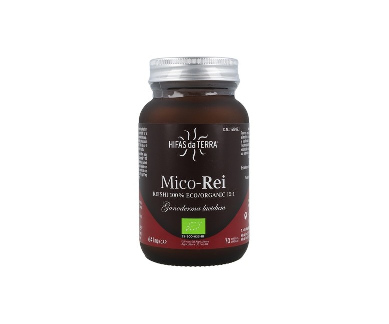 Mico Rei (Ganoderma lucidum) 70 cápsulas de 641mg Hifas da Terra