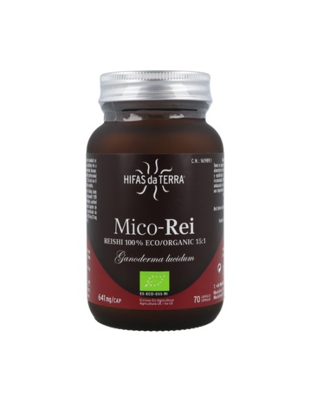 Mico Rei (Ganoderma lucidum) 70 cápsulas de 641mg Hifas da Terra