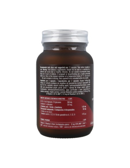 Mico Rei (Ganoderma lucidum) 70 cápsulas de 641mg Hifas da Terra