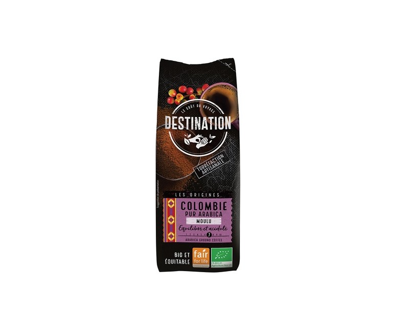 Café Molido Colombia 100% Arábica Bio 250 g Destination Bio