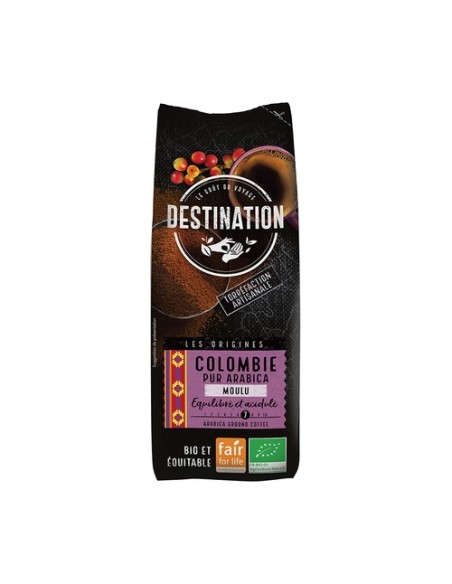 Café Molido Colombia 100% Arábica Bio 250 g Destination Bio