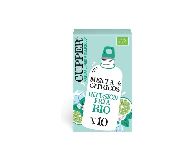 Infusión fría de menta y cítricos Bio 10 bolsitas infusoras Cupper