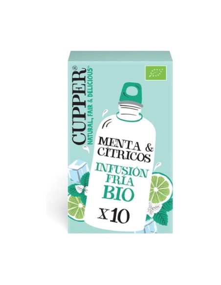 Infusión fría de menta y cítricos Bio 10 bolsitas infusoras Cupper