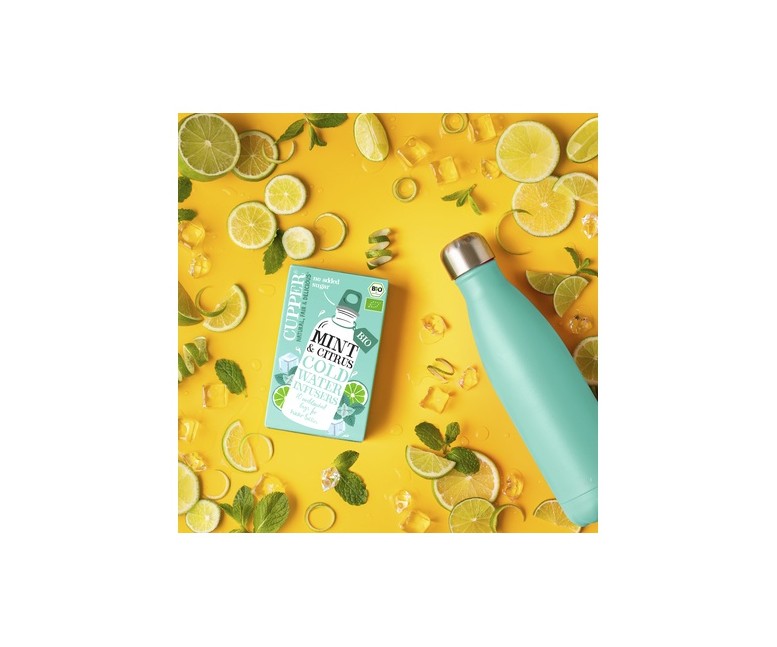 Infusión fría de menta y cítricos Bio 10 bolsitas infusoras Cupper