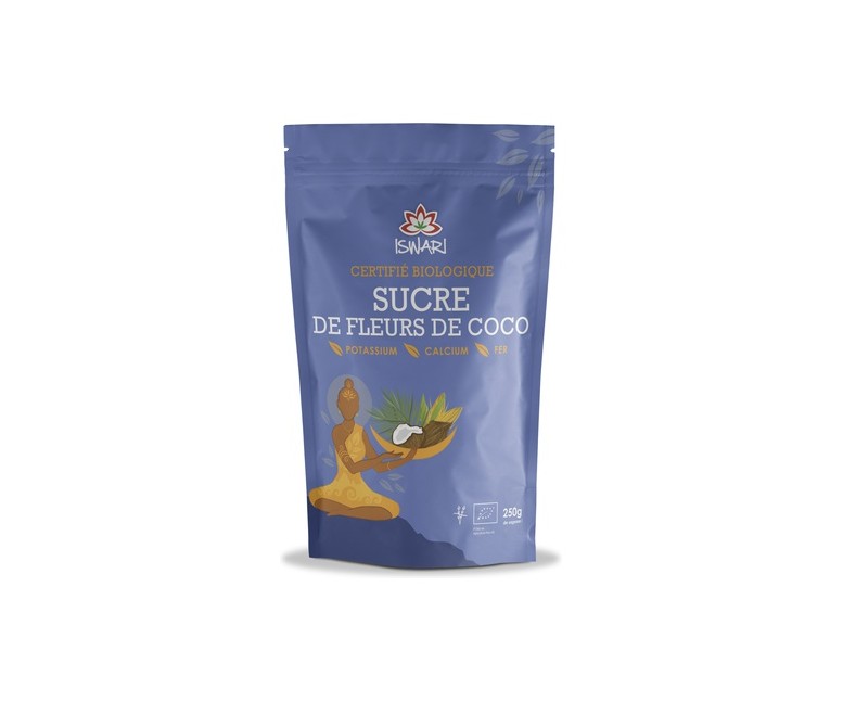 Azúcar de coco bio 250 g de polvo Iswari