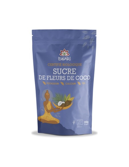 Azúcar de coco bio 250 g de polvo Iswari