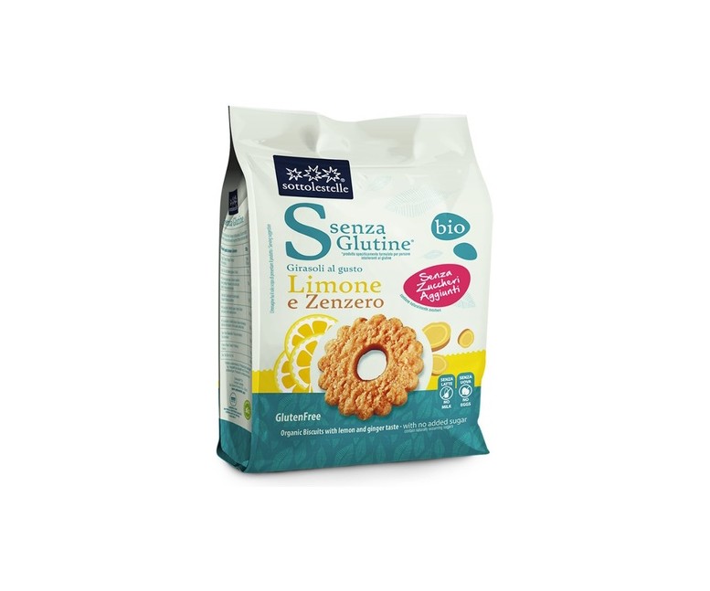 Galleta limon jengibre sin azúcar sin gluten 250 g (Limón - Jengibre) Sottolestelle