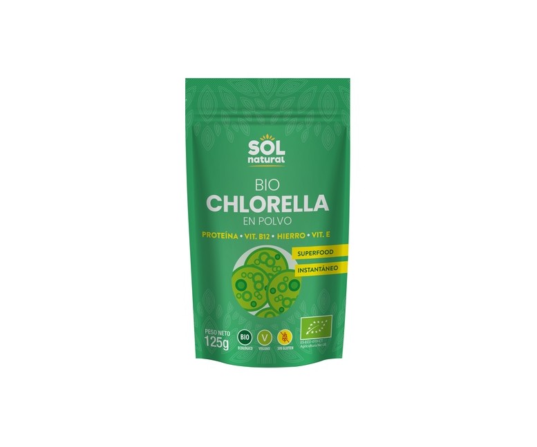 Chlorella en polvo Bio 125 g de polvo Sol Natural