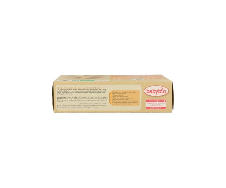 Galletas Dentición 8m+ 24 unidades (Naranja) Babybio