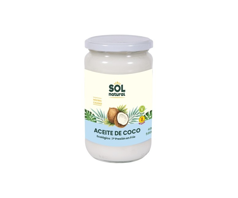 Aceite de coco grande Bio 580 ml de aceite Sol Natural