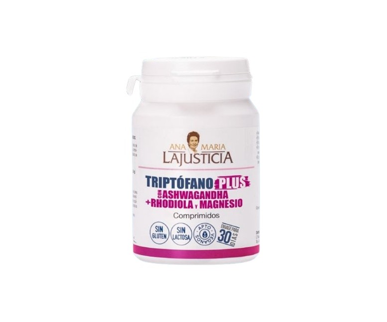 Triptófano plus con ashwagandha, rhodiola y magnesio 60 comprimidos Ana Maria Lajusticia