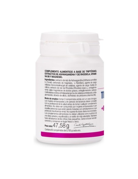 Triptófano plus con ashwagandha, rhodiola y magnesio 60 comprimidos Ana Maria Lajusticia