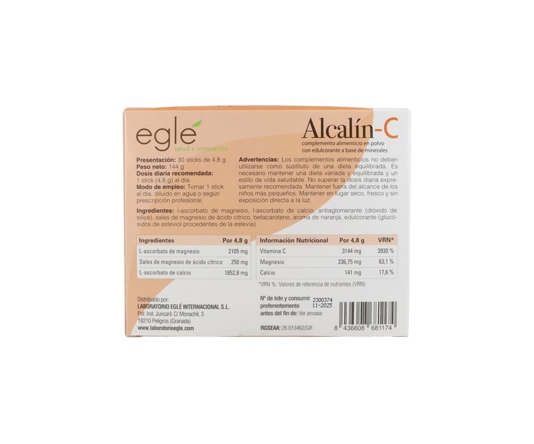Alcalin C sticks 30 sticks de 4.8g Egle