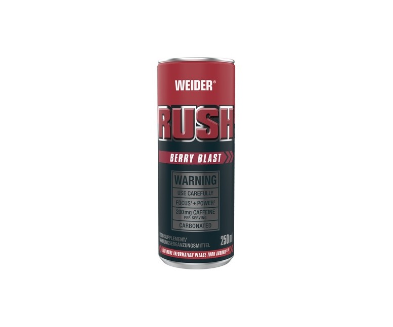 Bebida energética Rush berry blast 250 ml (Frutos Rojos) Weider