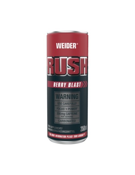 Bebida energética Rush berry blast 250 ml (Frutos Rojos) Weider