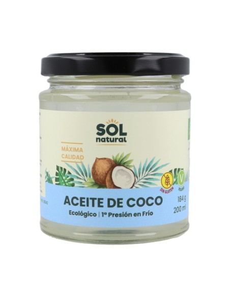 Aceite de coco Bio 200 ml de aceite Sol Natural