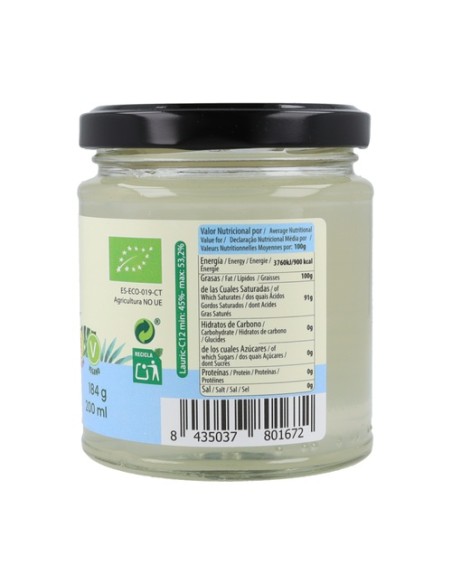 Aceite de coco Bio 200 ml de aceite Sol Natural
