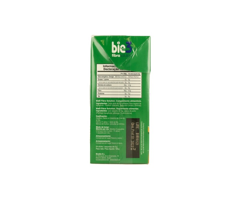 Bie 3 Fibra Y Frutas Soluble 24 unidades de 5g Bio3