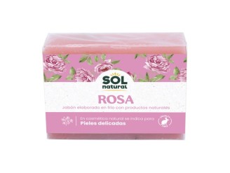Jabón natural de pétalos de rosa