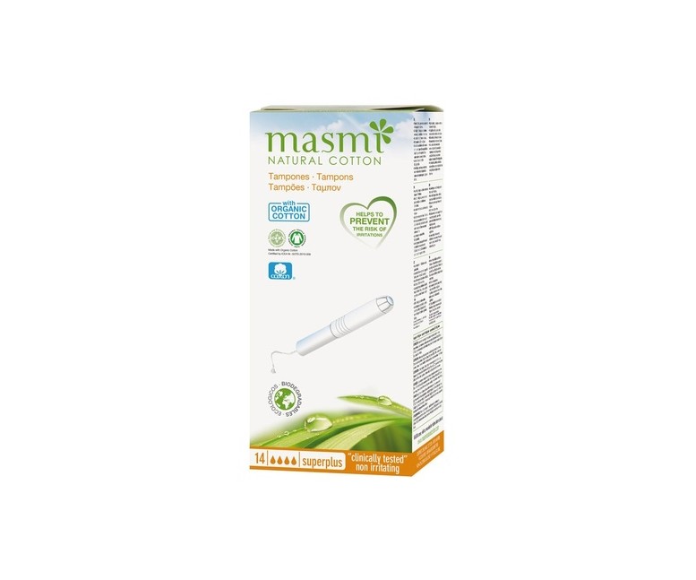 Tampones Natural Cotton Super Plus 12 unidades Masmi Natural Cotton