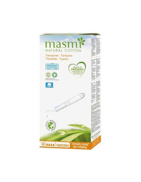 Tampones Natural Cotton Super Plus 12 unidades Masmi Natural Cotton