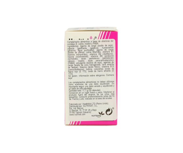 Vitamina B Complex 30 cápsulas Health Aid