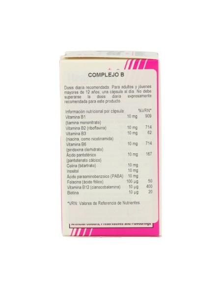 Vitamina B Complex 30 cápsulas Health Aid