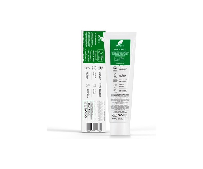 Pasta Dental Aloe Vera Orgánico 100 ml Dr. Organic