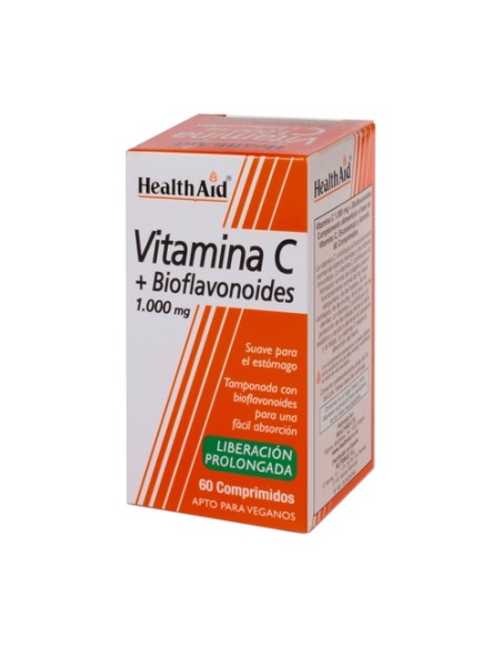 Vitamina C con Bioflavonoides 60 comprimidos de 1000mg Health Aid