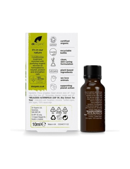 Solución para uñas de Árbol de té Orgánico 10 ml de aceite Dr. Organic