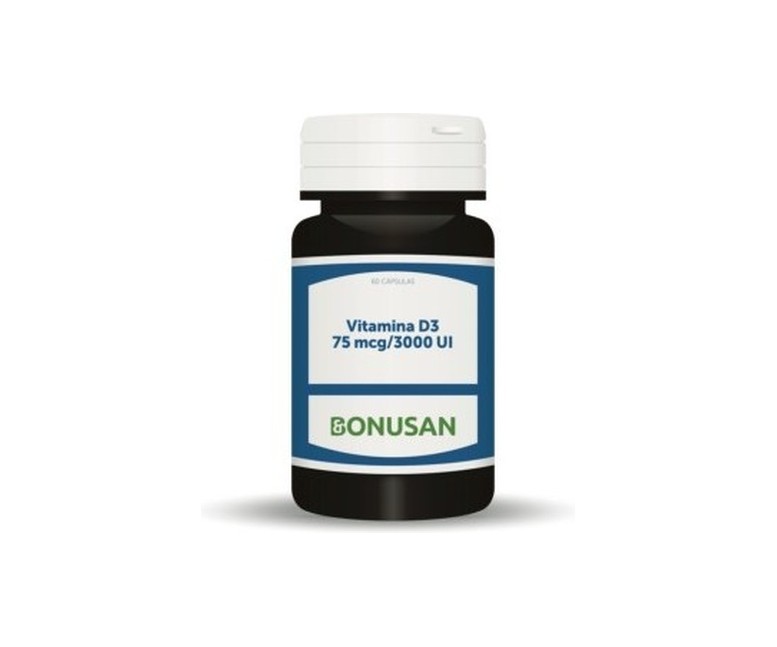 Vitamina D3 3000 UI 60 cápsulas de 75μg Bonusan