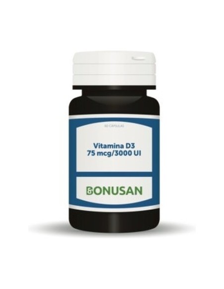 Vitamina D3 3000 UI 60 cápsulas de 75μg Bonusan
