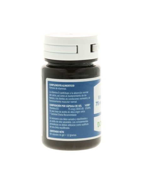 Vitamina D3 3000 UI 60 cápsulas de 75μg Bonusan