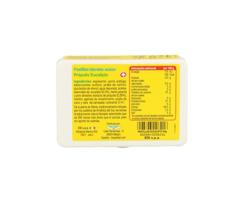 Propolaid Pastillas blandas suizas de própolis y eucalipto 50 g ESI