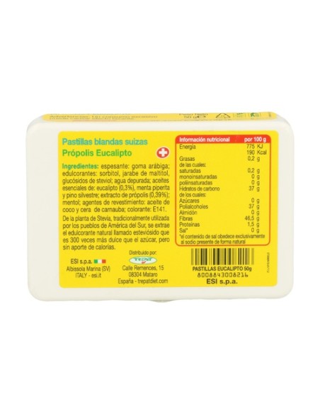 Propolaid Pastillas blandas suizas de própolis y eucalipto 50 g ESI