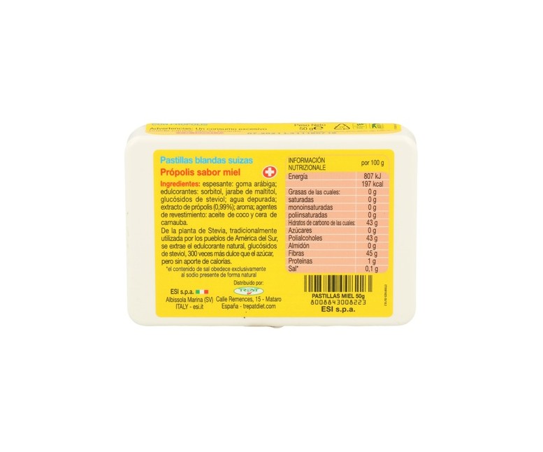Propolaid pastillas blandas suizas de própolis sabor miel 50 g (Miel) ESI