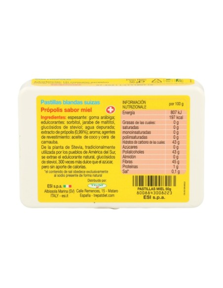 Propolaid pastillas blandas suizas de própolis sabor miel 50 g (Miel) ESI