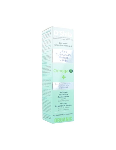 Crema Manos, Uñas, Cutículas y Pies Omega 6 250 ml de crema D'Shila