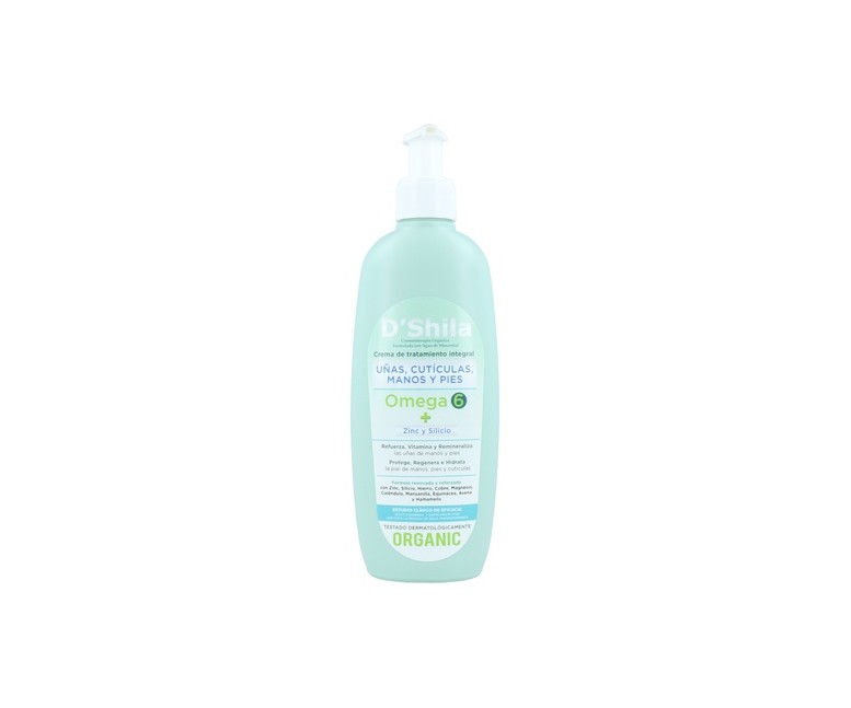 Crema Manos, Uñas, Cutículas y Pies Omega 6 250 ml de crema D'Shila
