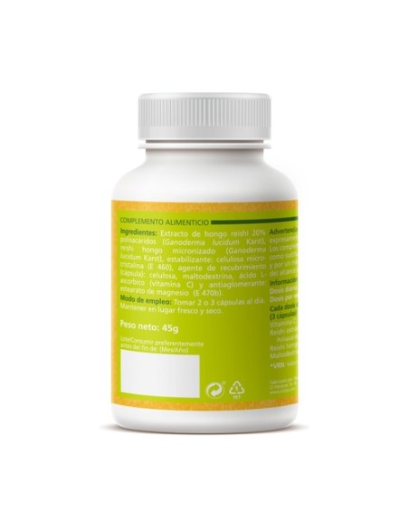 Reishi 90 cápsulas de 500mg Sotya