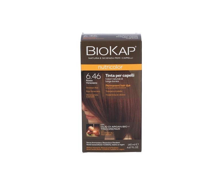 Tinte Nutricolor Rojo Veneciano 6.46 140 ml Biokap