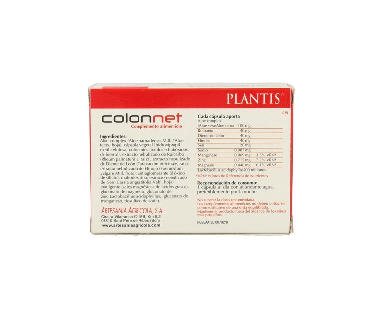 Colon Net 30 cápsulas Plantis