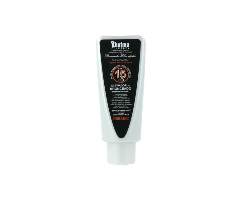 Bronceador solar ultra rápido SPF15 100 ml de crema (Granada) Rhatma