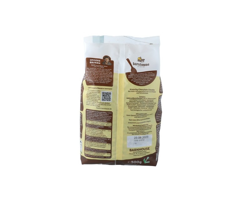 Muesli Krunchy Chocolate Chunks 500 g Barnhouse