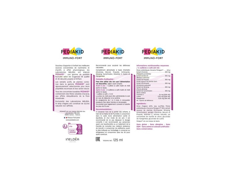 Pediakid Inmuno Fort arándano 125 ml (Arándanos) Pediakid