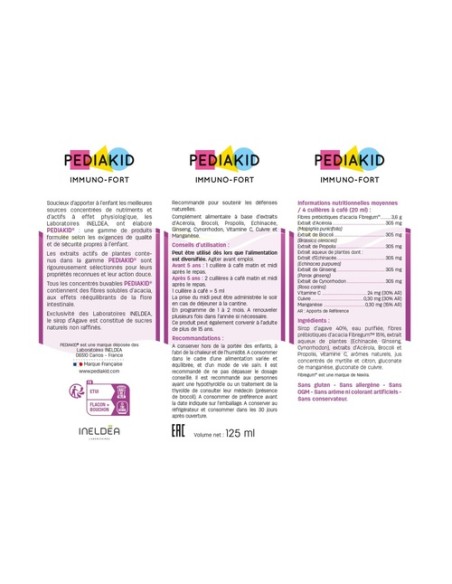 Pediakid Inmuno Fort arándano 125 ml (Arándanos) Pediakid