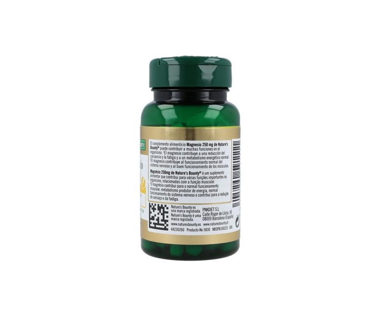 Magnesio 100 comprimidos de 250mg Nature's Bounty