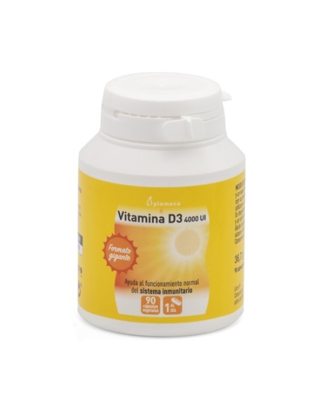 Vitamina D3 4000 UI 90 cápsulas Plameca